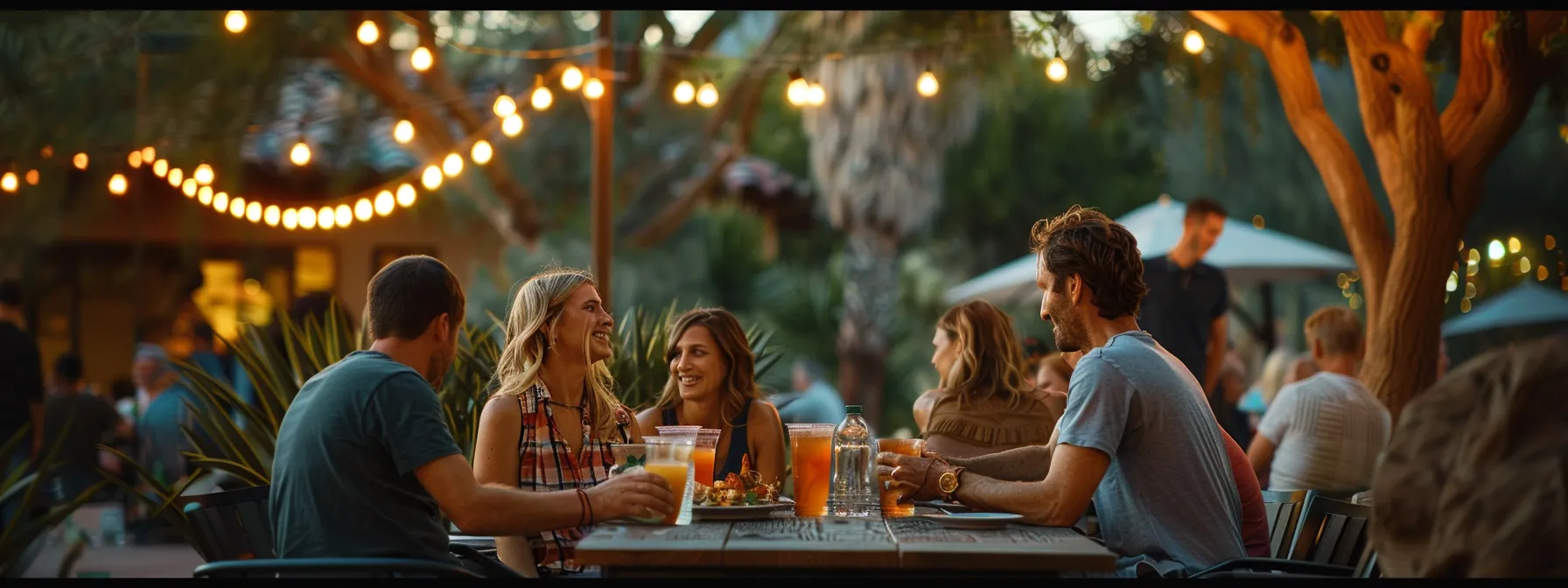 families enjoying affordable meals in scottsdale during a moving process.